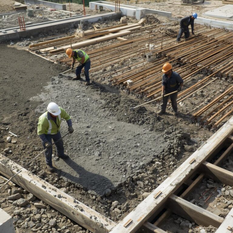 saha betonu uygulama